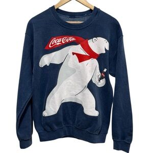 PACSUN Coca Cola Polar Bear Crewneck Sweater Size Small NWT